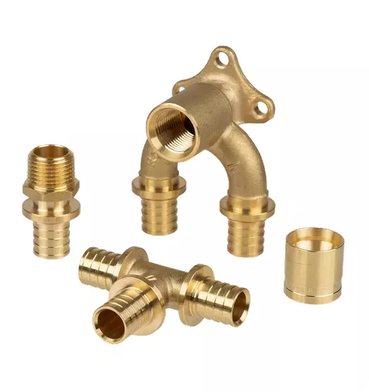 Аксиальные фитинги USYSTEMS Stabil из латуни CW617N с универсальной резьбой и термообработкой